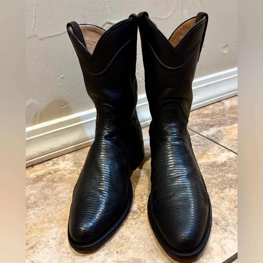 Tecovas Nolan Black Lizard Western Boots